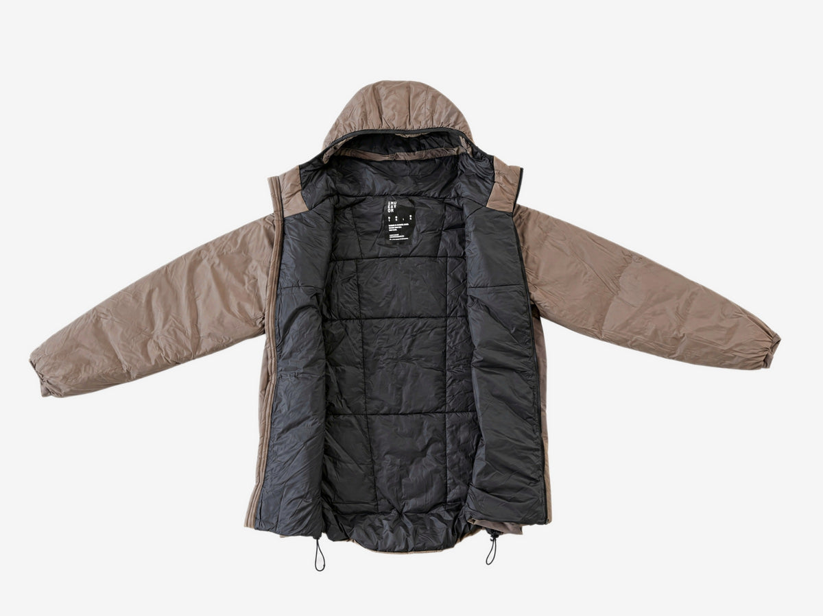 Endeavor Aeroshield Insulated Jacket in Silt, quilted lining and inner label