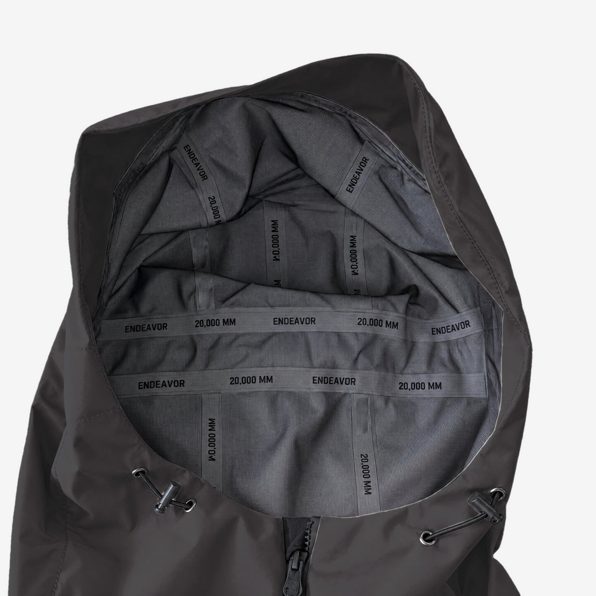 Endeavor 3L Bellow Jacket in Black, hood and lining