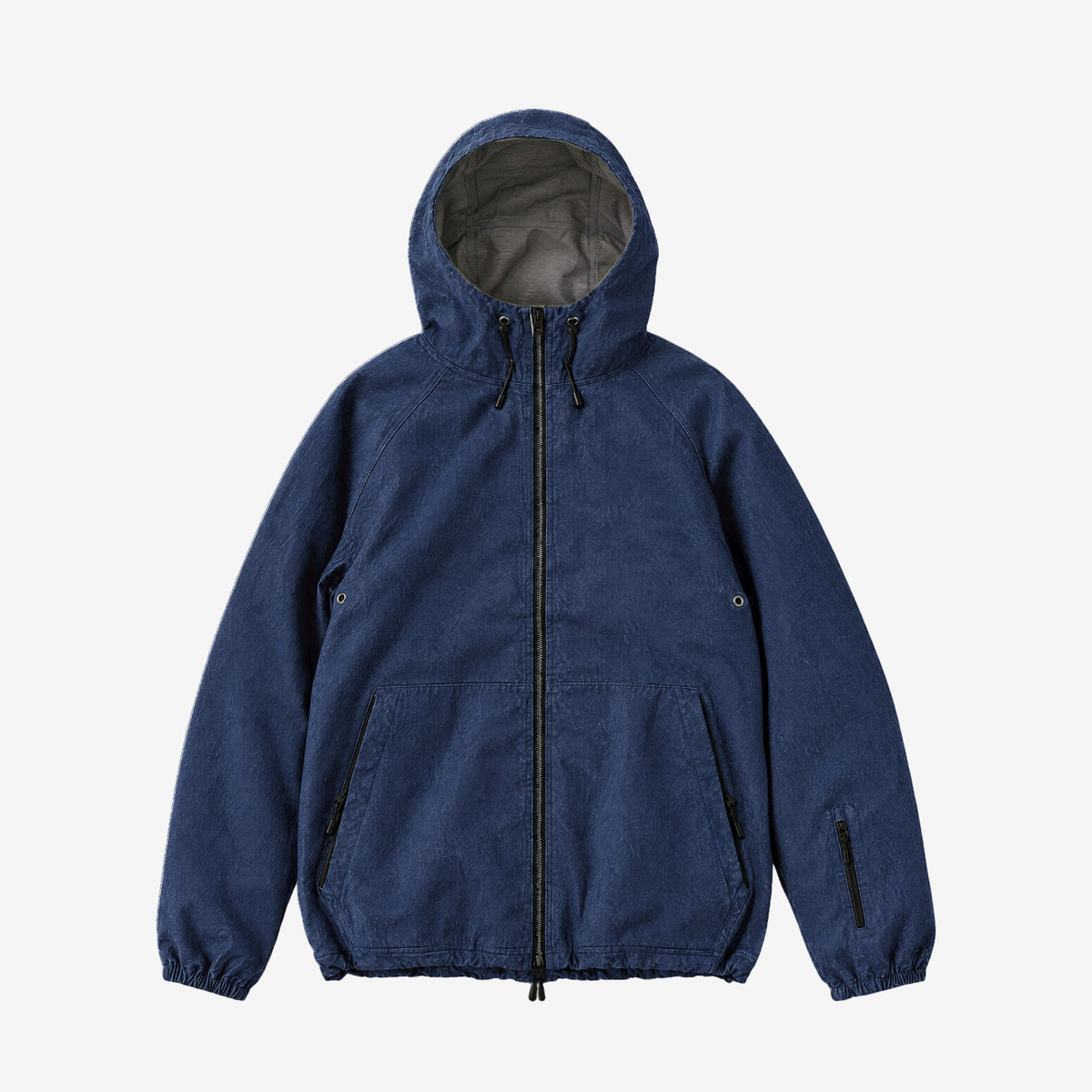 Endeavor 20K Windbreaker Limited Edition in Raw Denim, front flat lay