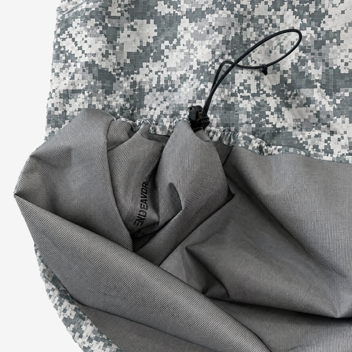 Endeavor 3L Scout Poncho Digi Camo, cinched hem with cord and toggle, lining folded out