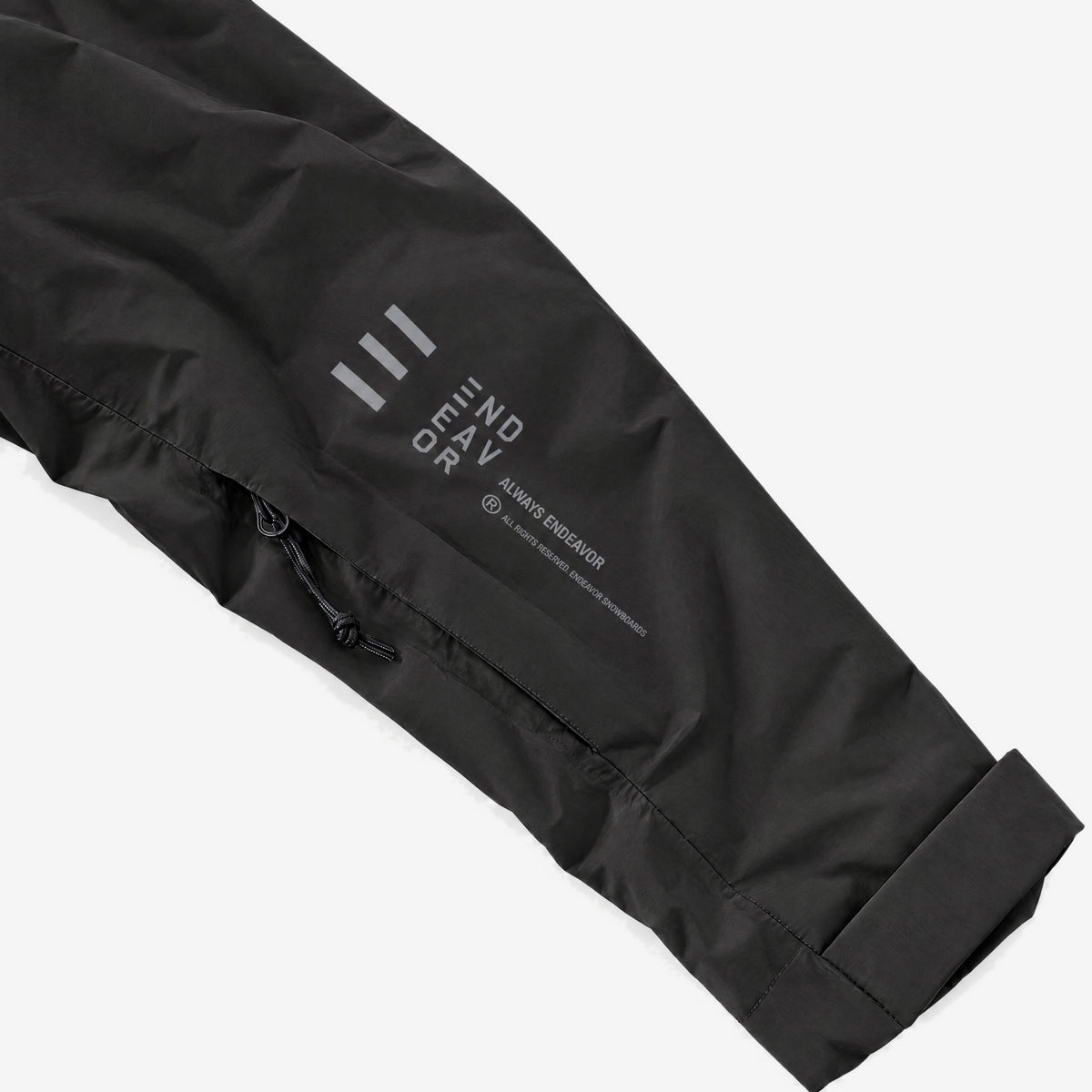 3L Shelter Jacket Black, RFID pass pocket and forearm print