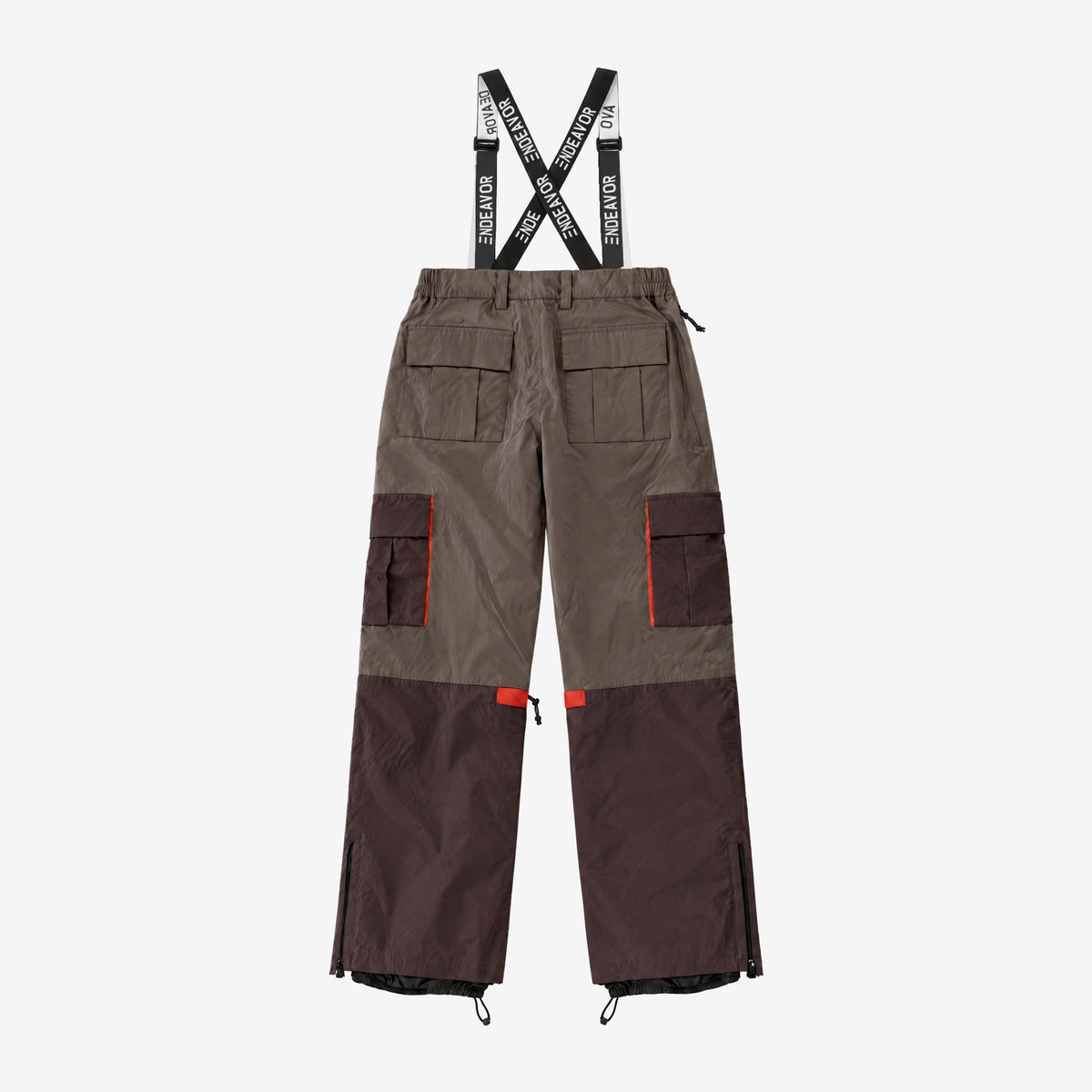 Endeavor 2L Patrol Cargo Pant in Chocolate / Silt, back flat lay