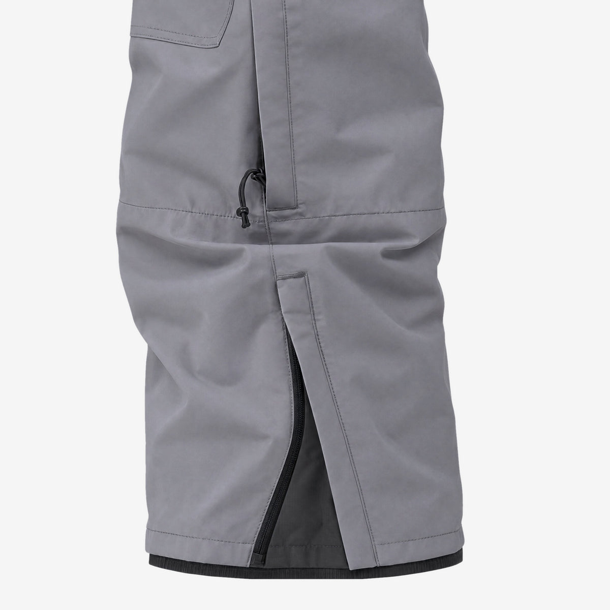 Endeavor 3L Elite Pant Graphite, boot cut hem detail