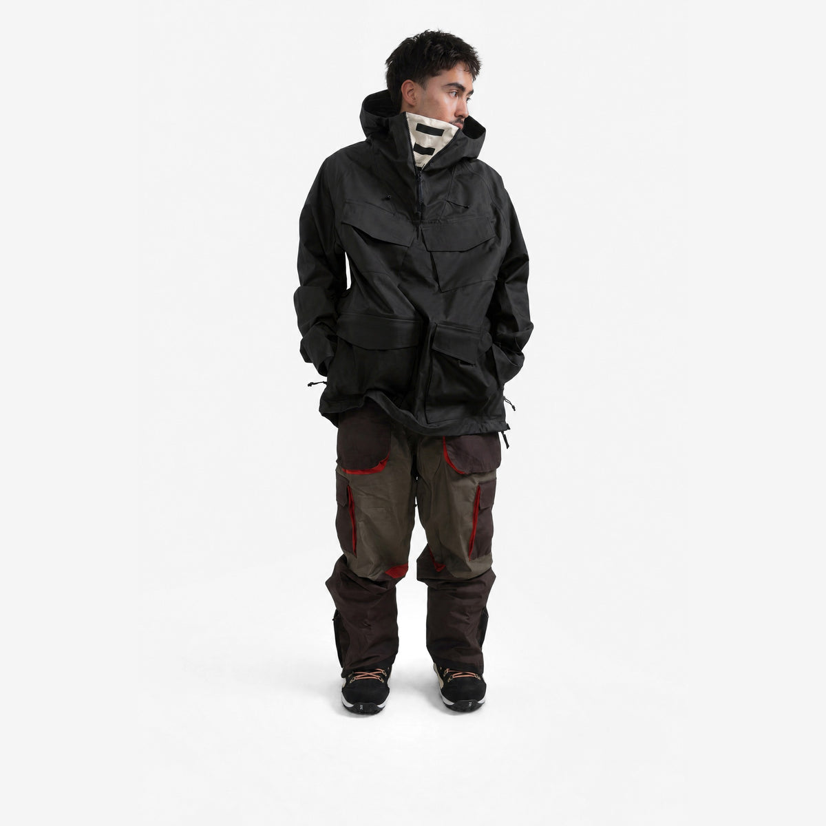 Endeavor 3L Scout Anorak in Black, on model