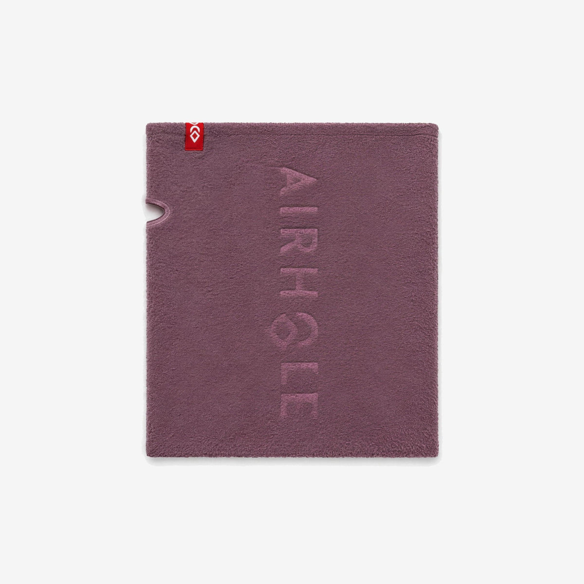Airhole Airtube Kids Microfleece – Mulberry – Flat lay, wordmark side