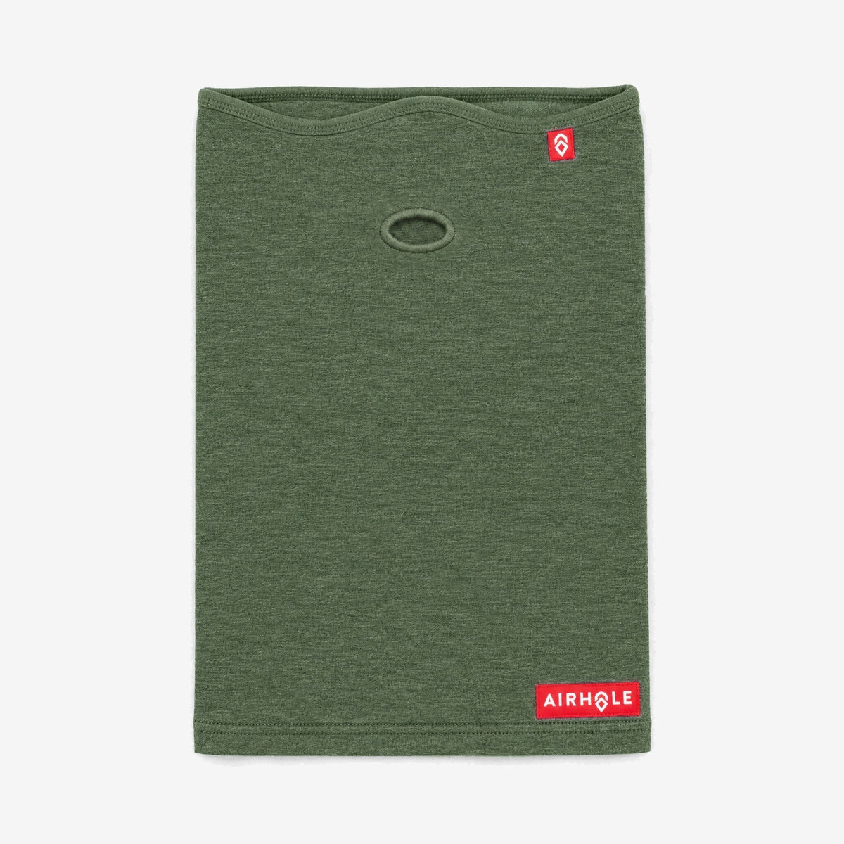 Airhole Airtube Ergo Merino – Army – Flat lay, front