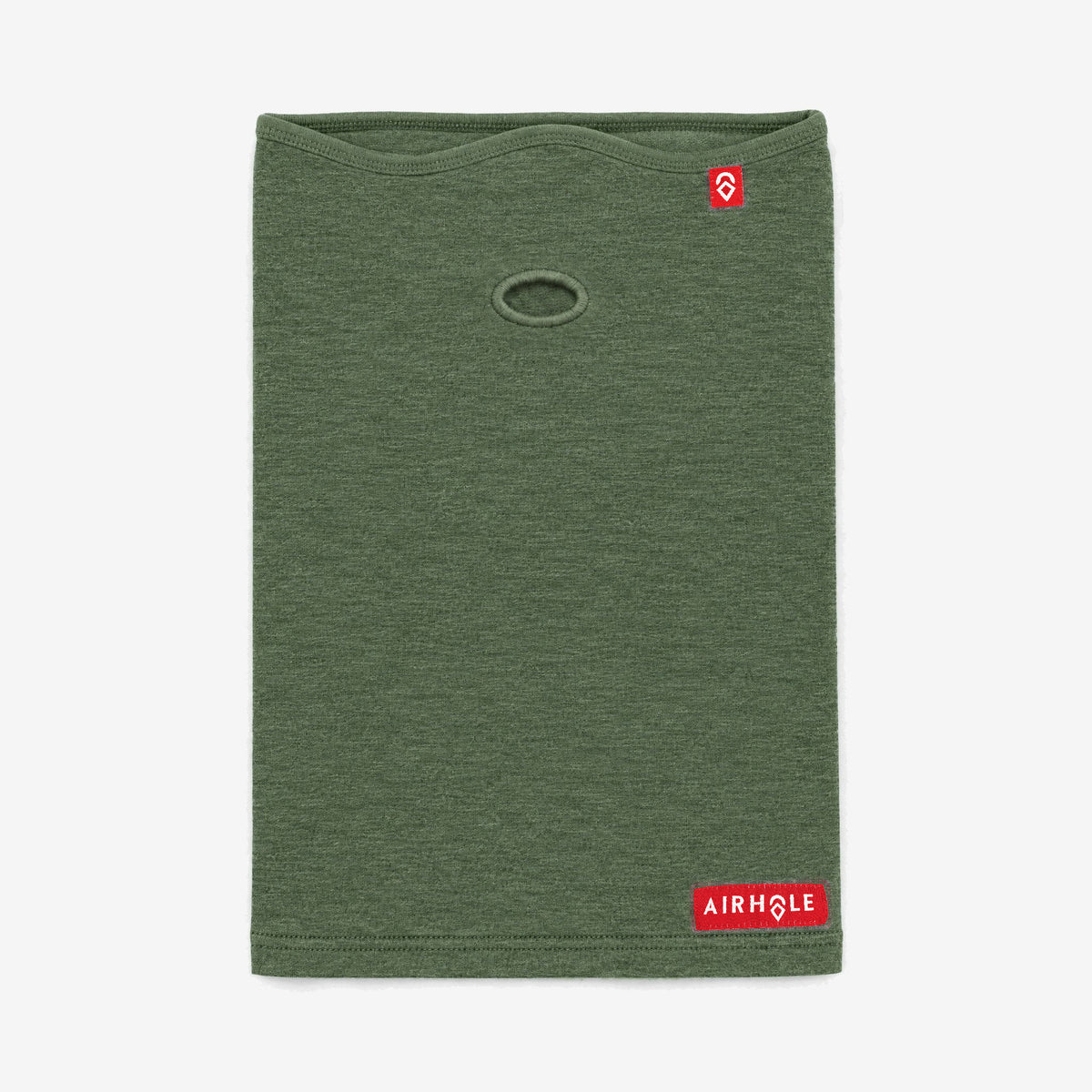 Airhole Airtube Ergo Merino – Army – Flat lay, front