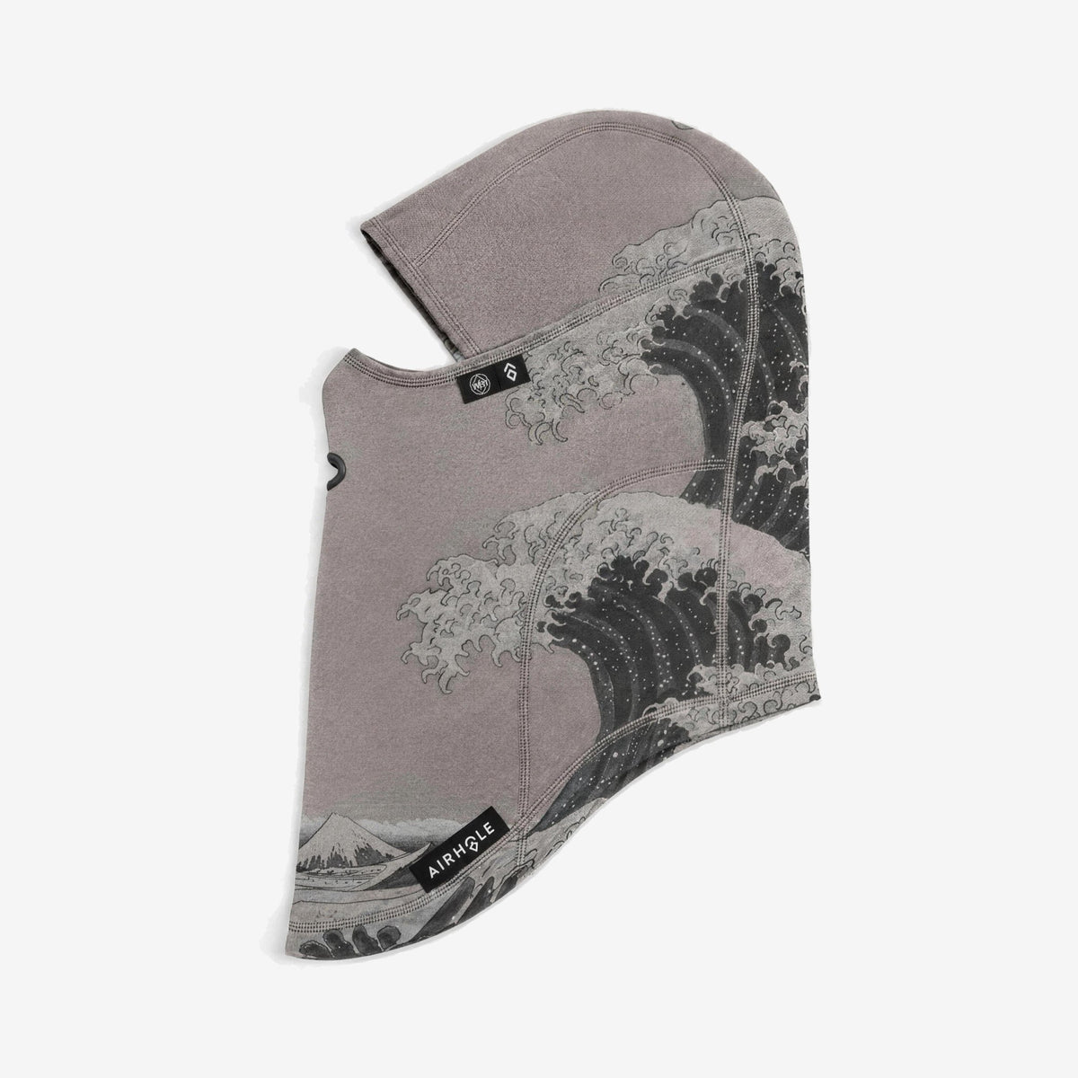 Airhole Balaclava Hinge Polar Fleece – Board Archive Dune – Flat lay, labelled side