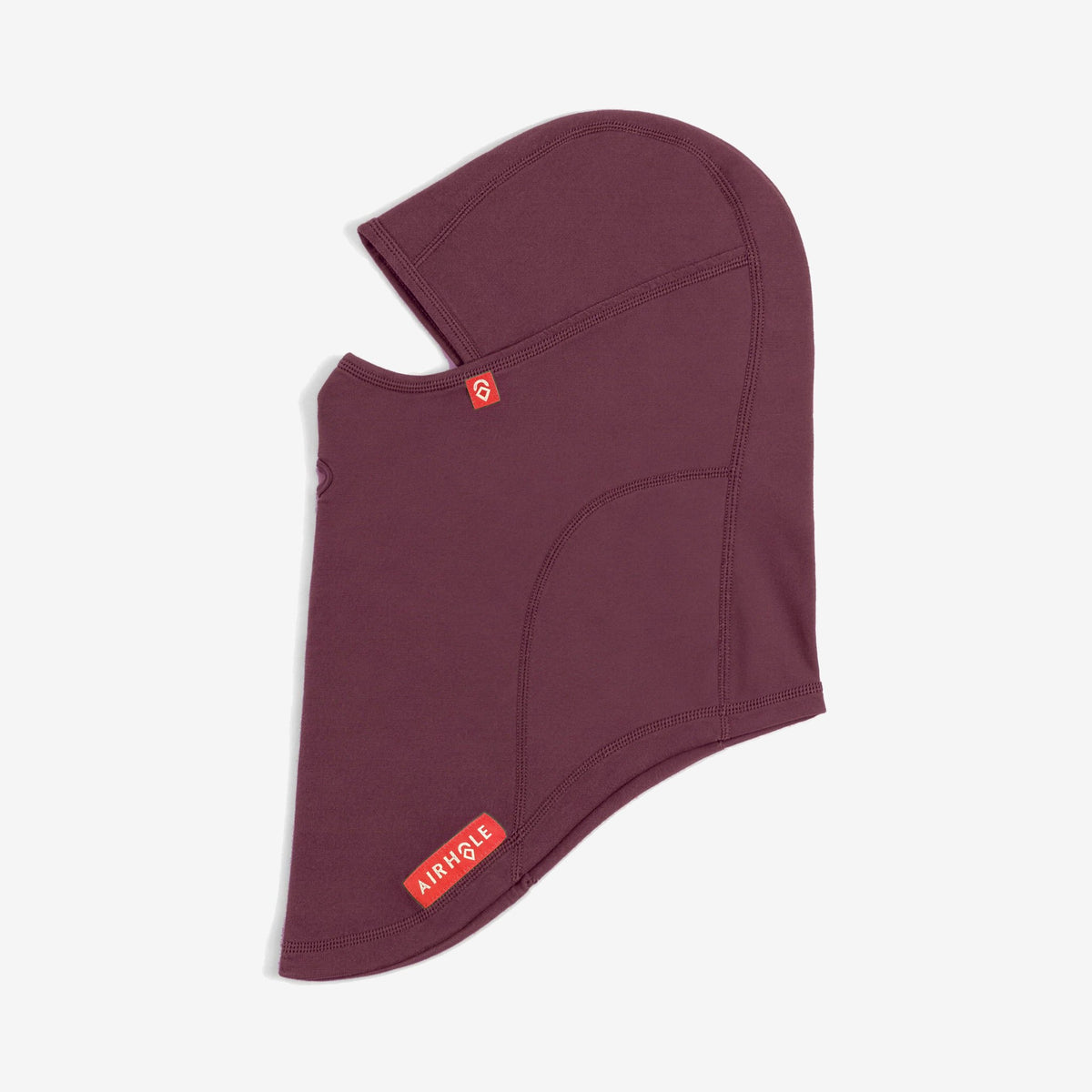 Airhole Balaclava Hinge Polar Fleece – Bloodstone – Flat lay, labelled side