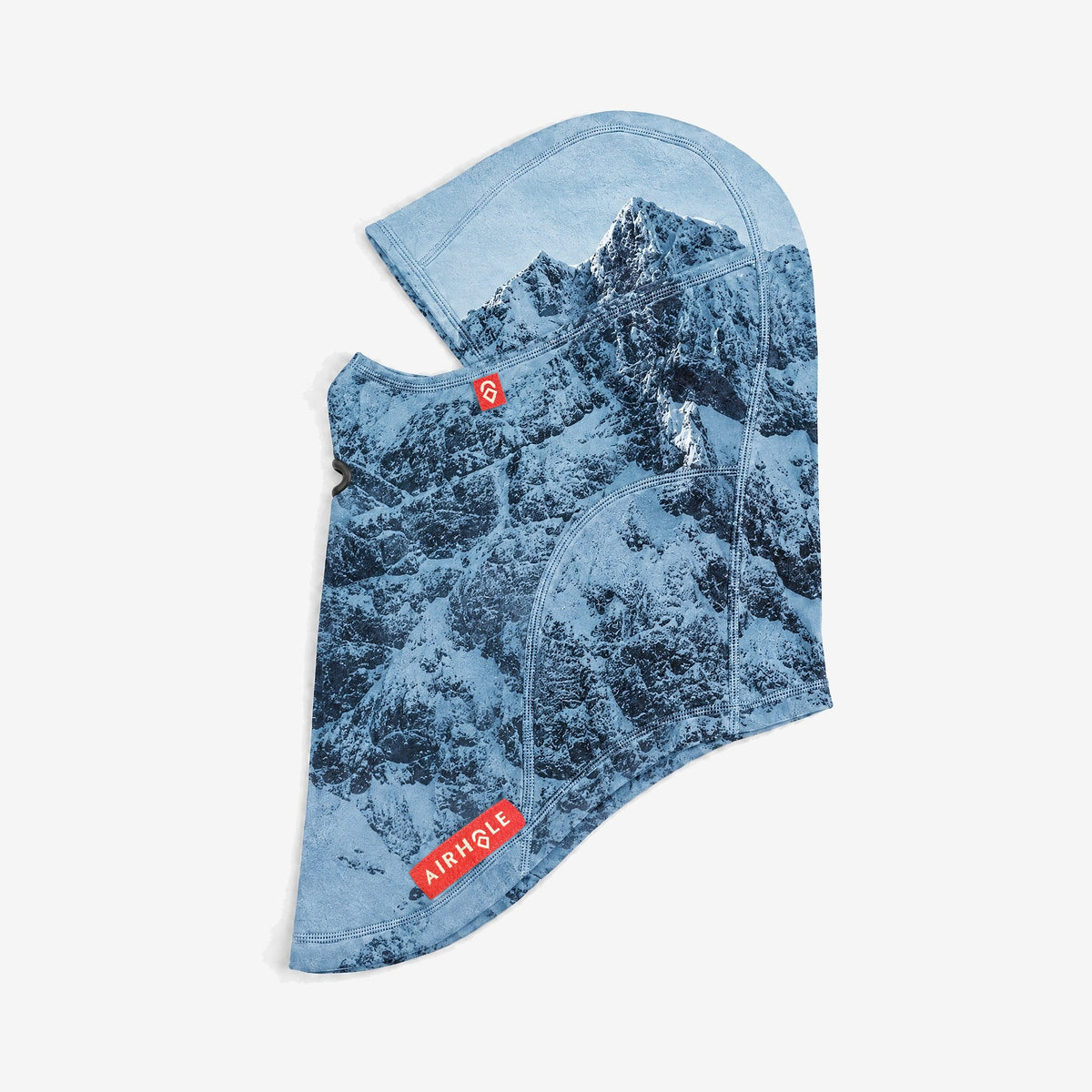 Airhole Balaclava Hinge Polar Fleece – Tyler Ravelle – Flat lay, labelled side