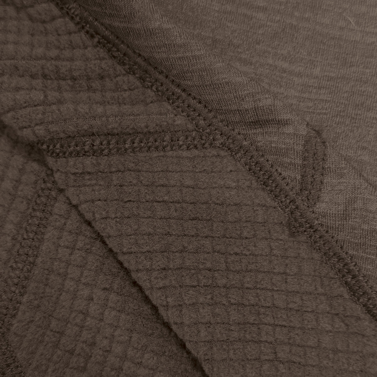 Airhole Balaclava Waffle Fleece – Chocolate – Jersey face, grid fleece lining