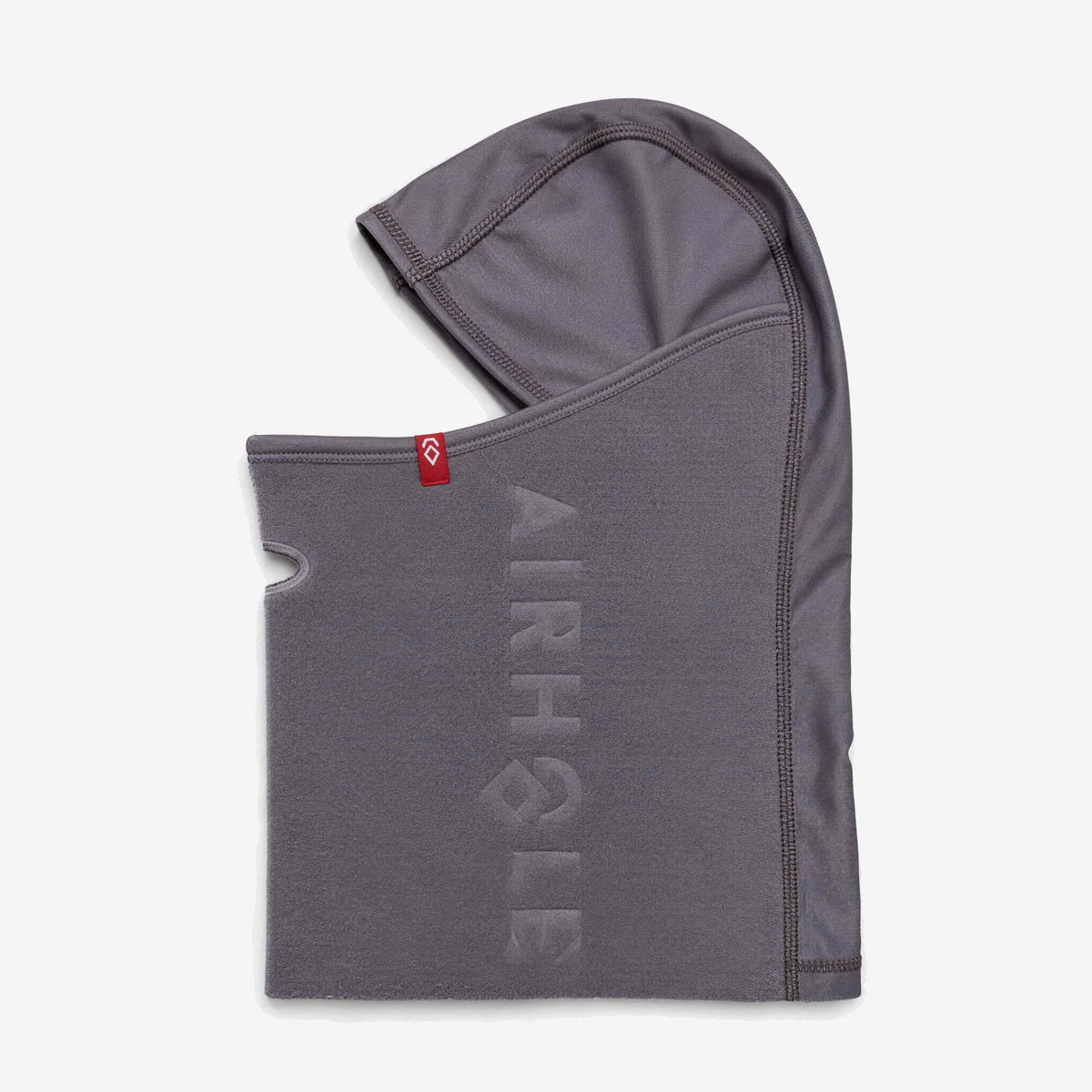 Airhole Balaclava Microfleece – Slate – Flat lay, left profile