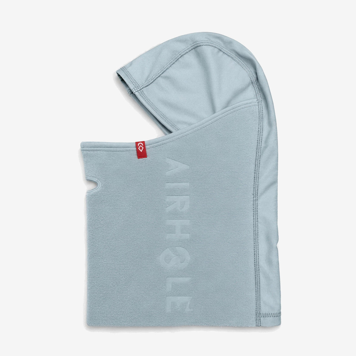 Airhole Balaclava Kids Microfleece – Sea Mist – Flat lay, left profile