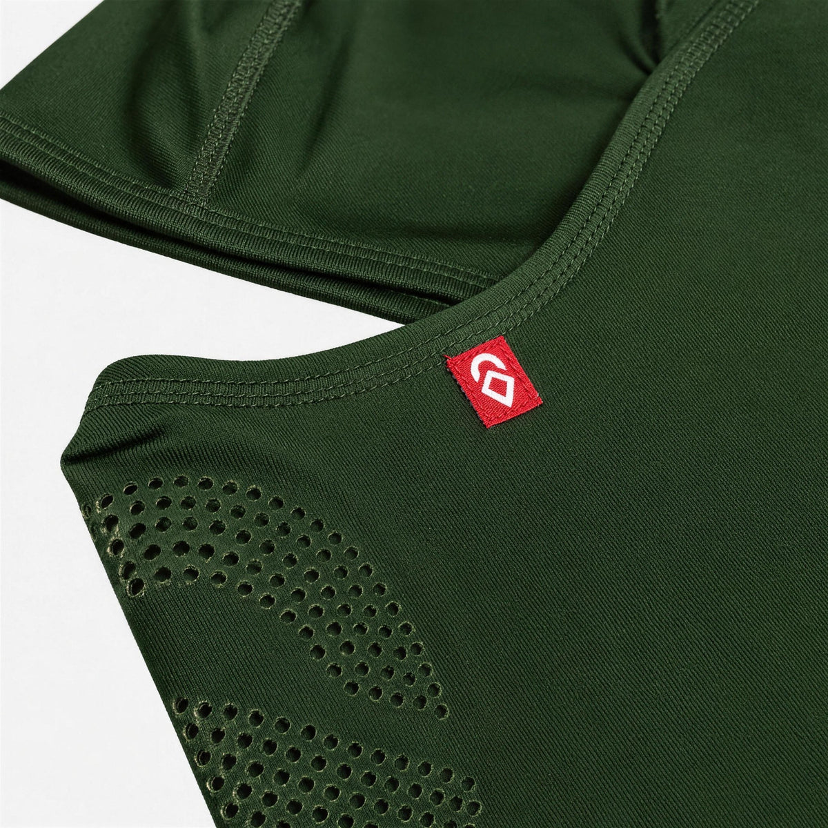 Airhole Laser Drytech Balaclava – Army – Label close-up