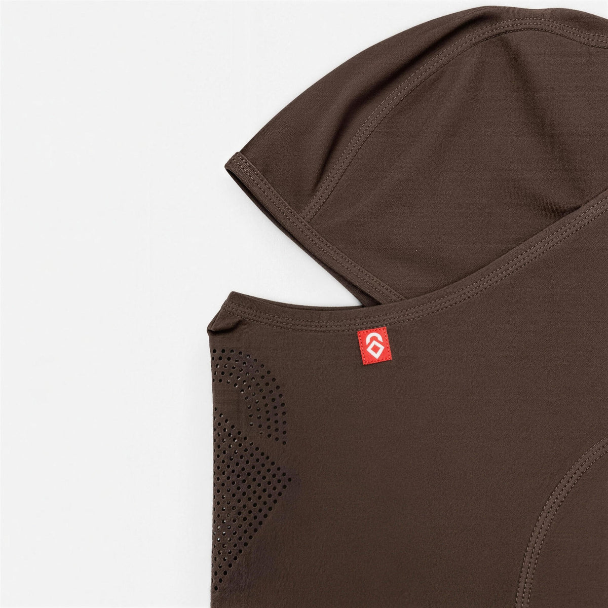 Airhole Laser Drytech Balaclava – Chocolate – Front close-up