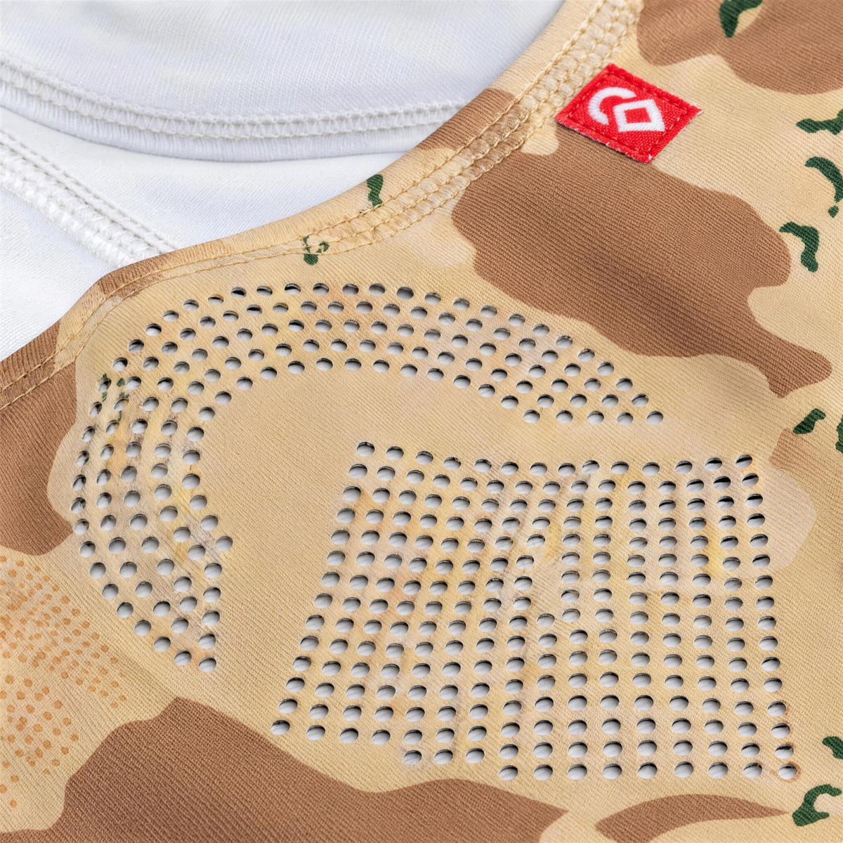 Airhole Laser Drytech Balaclava – Field Camo – Laser micro-airholes close-up