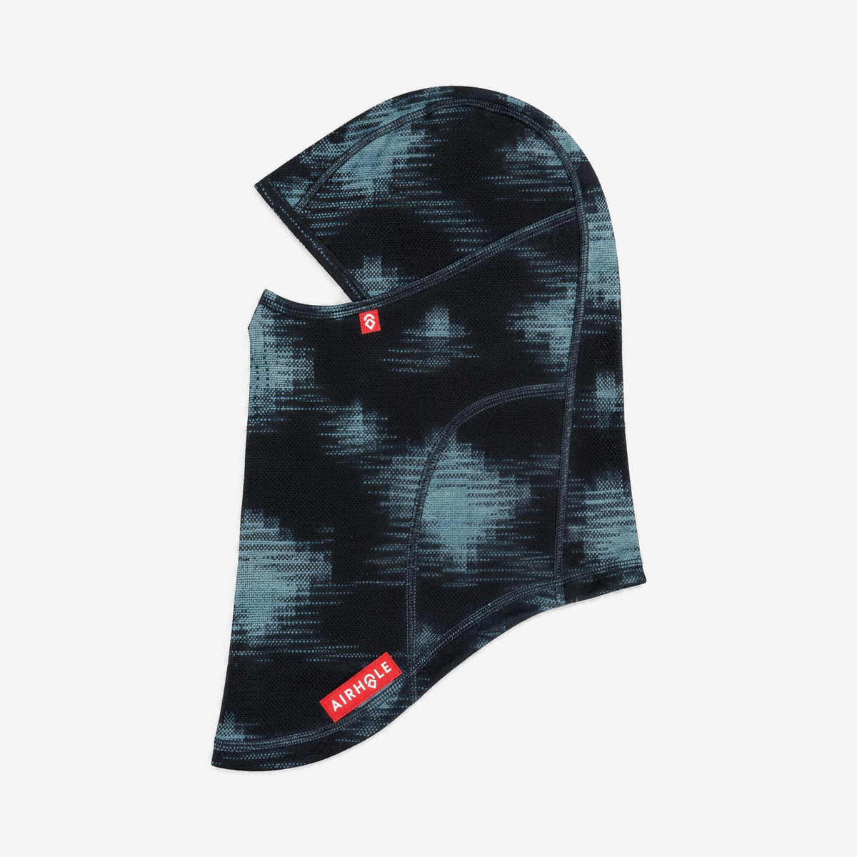 Airhole Laser Drytech Balaclava – Haze – Flat lay, labelled side