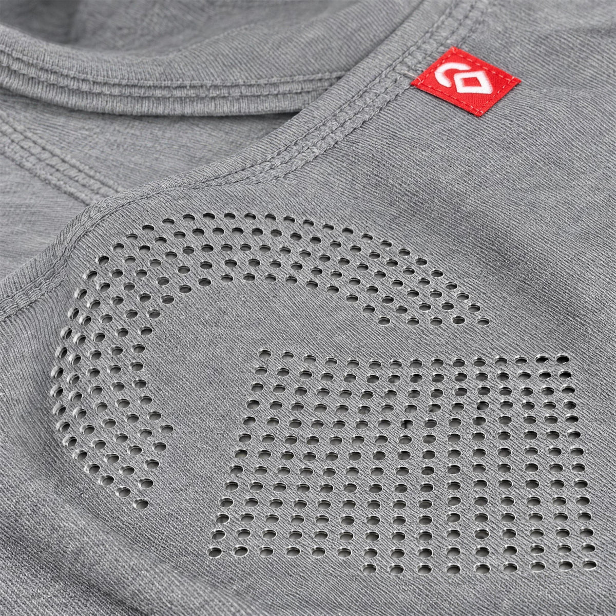 Airhole Laser Drytech Balaclava – Heather Grey – Laser micro-airholes close-up