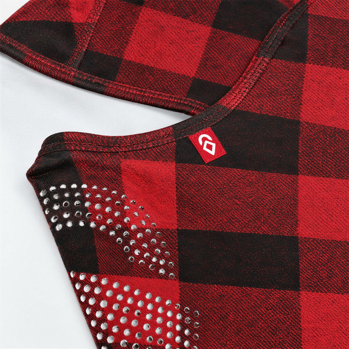 Airhole Laser Drytech Balaclava – Red Buffalo – Label close-up