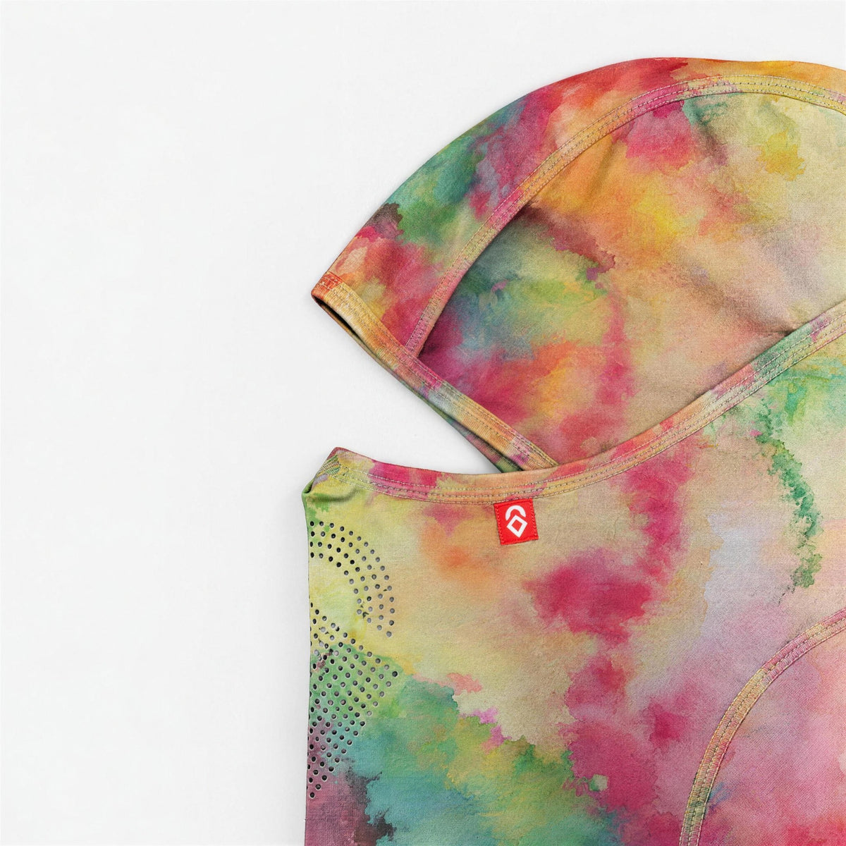 Airhole Laser Drytech Balaclava – Watercolour – Front close-up