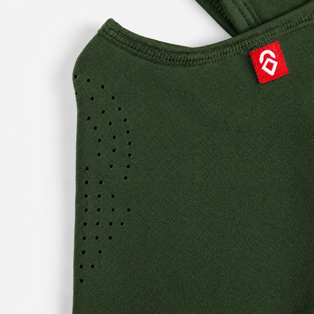 Airhole Laser Polar Fleece Balaclava – Army – front detail