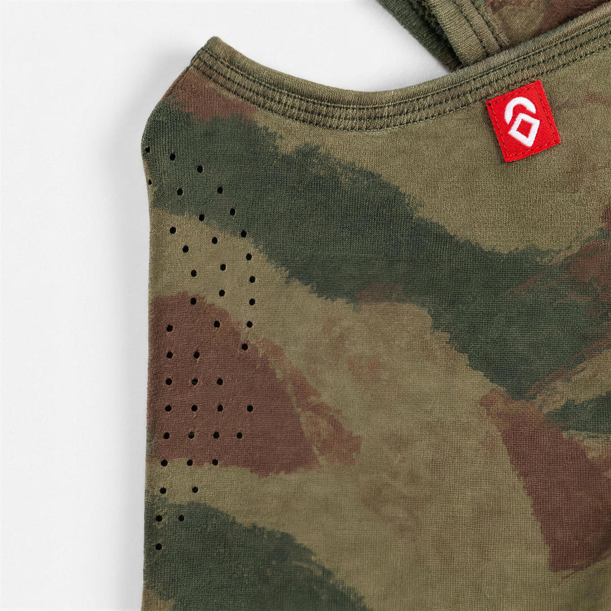 Airhole Laser Polar Fleece Balaclava – Brush Camo – front close-up