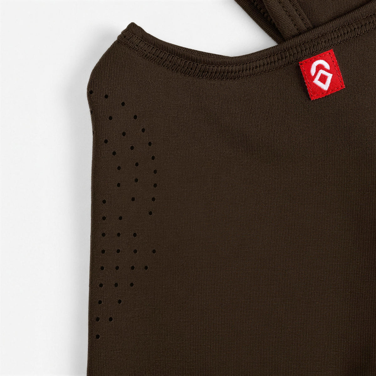 Airhole Laser Polar Fleece Balaclava – Chocolate – front close-up