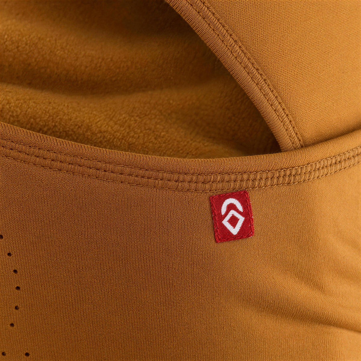 Airhole Laser Polar Fleece Balaclava – Dijon – woven label detail