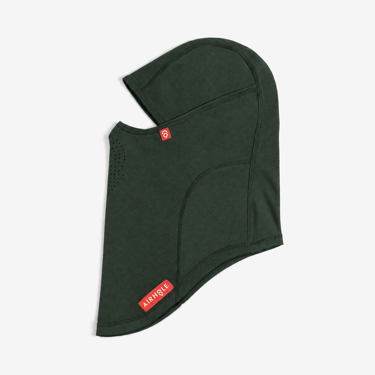 Airhole Laser Polar Fleece Balaclava – Forest – flat lay, side