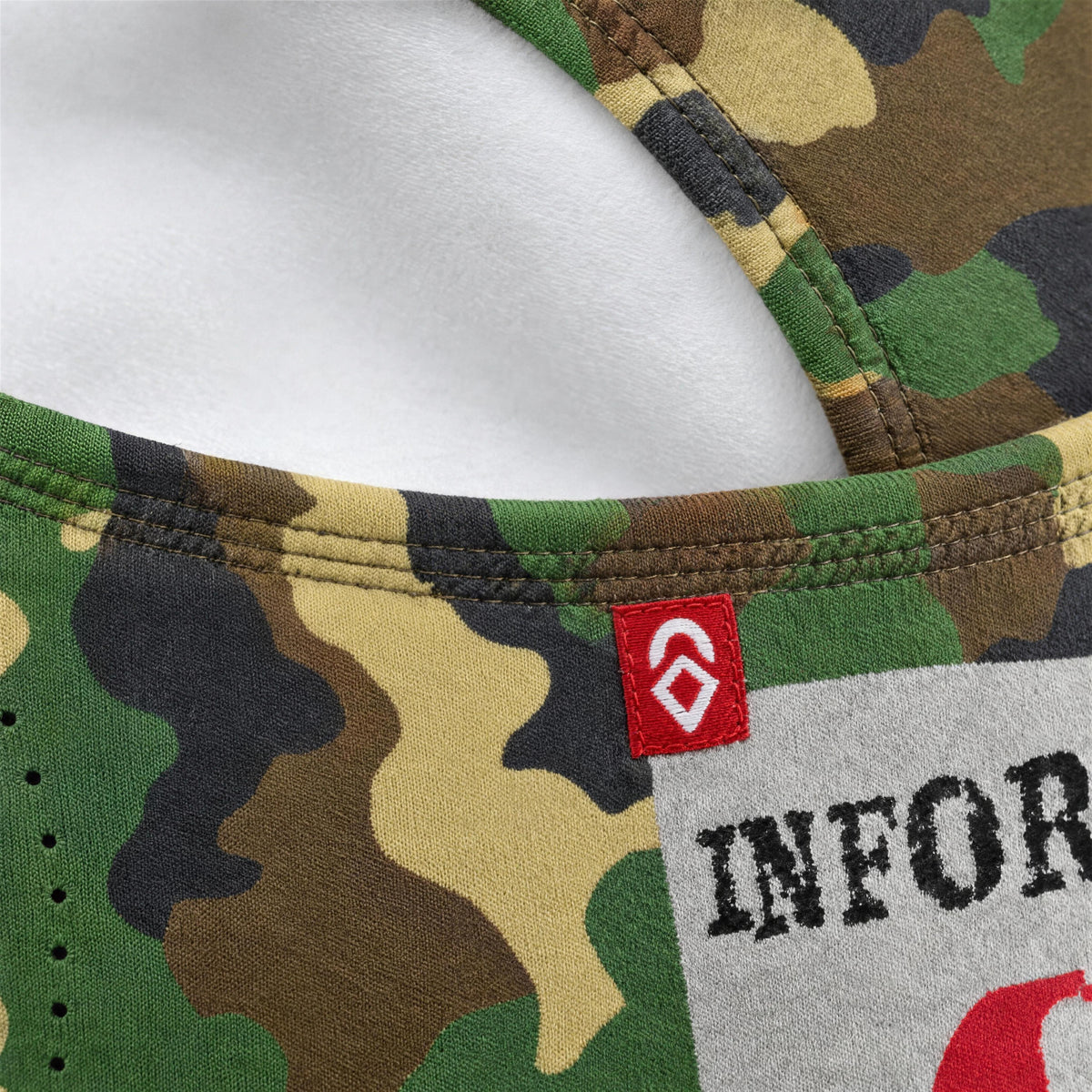 Airhole Laser Polar Fleece Balaclava – Information Garage 2 – woven label detail