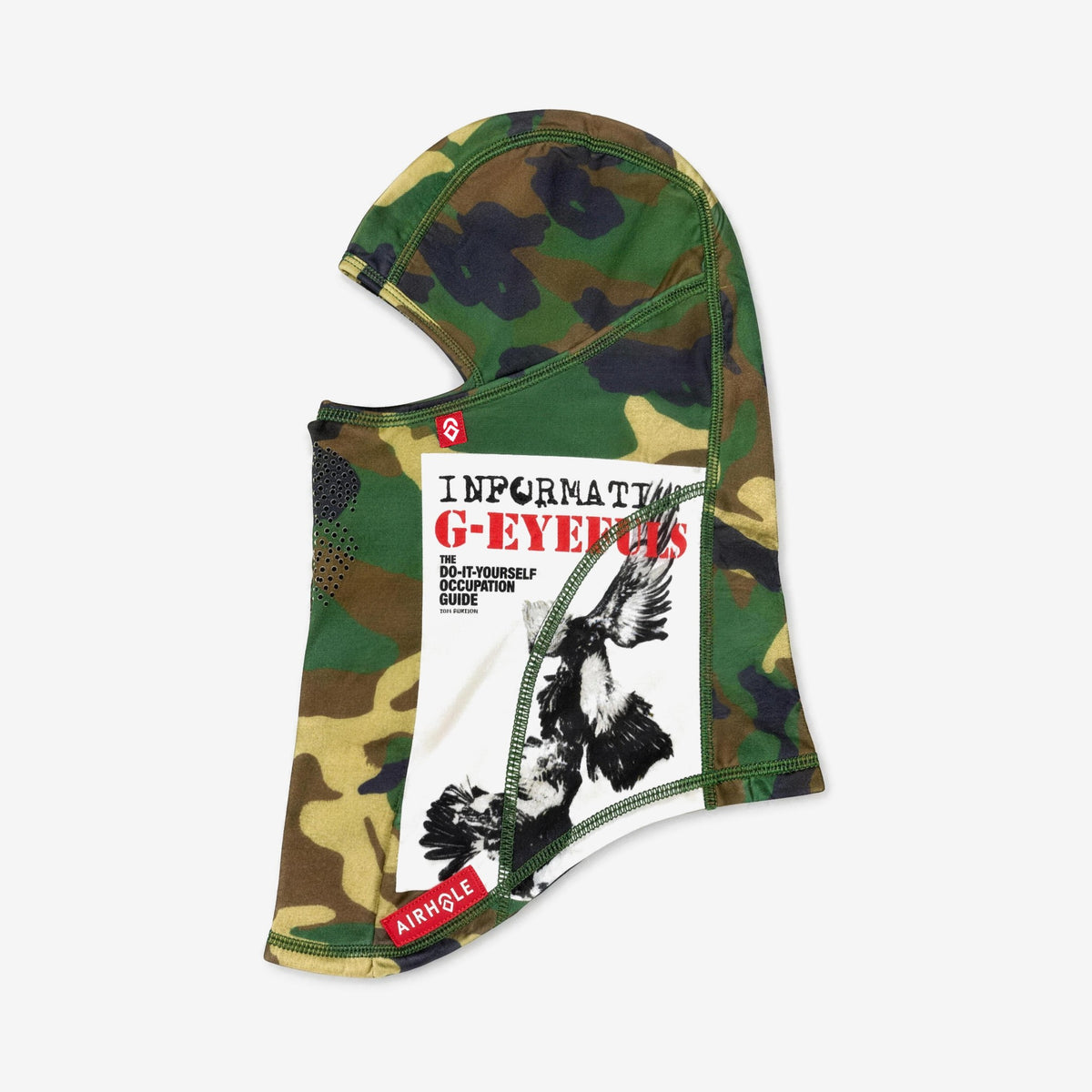 Airhole Laser Polar Fleece Balaclava – Information Garage 2 – flat lay, alternate view