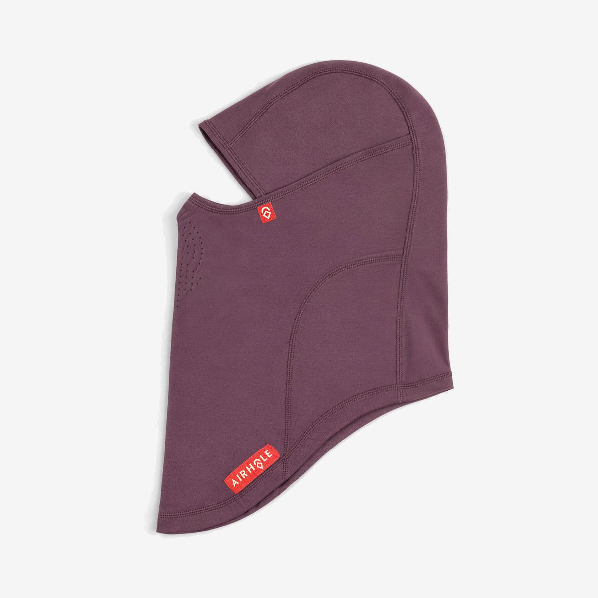 Airhole Laser Polar Fleece Balaclava – Mulberry – flat lay, alternate view