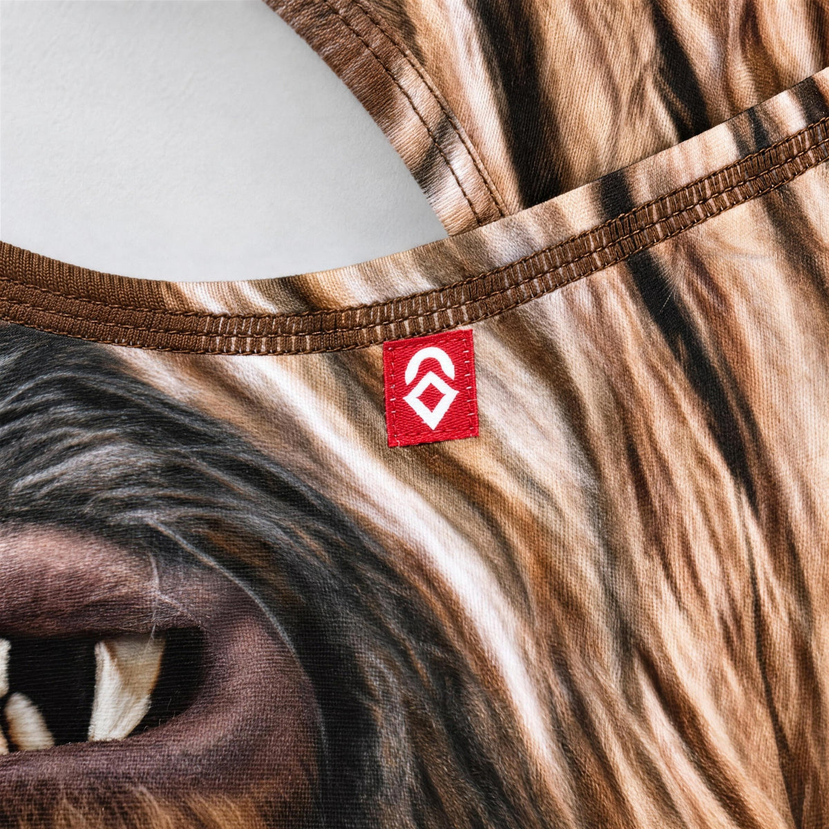 Airhole Laser Polar Fleece Balaclava – Wookie – woven label detail