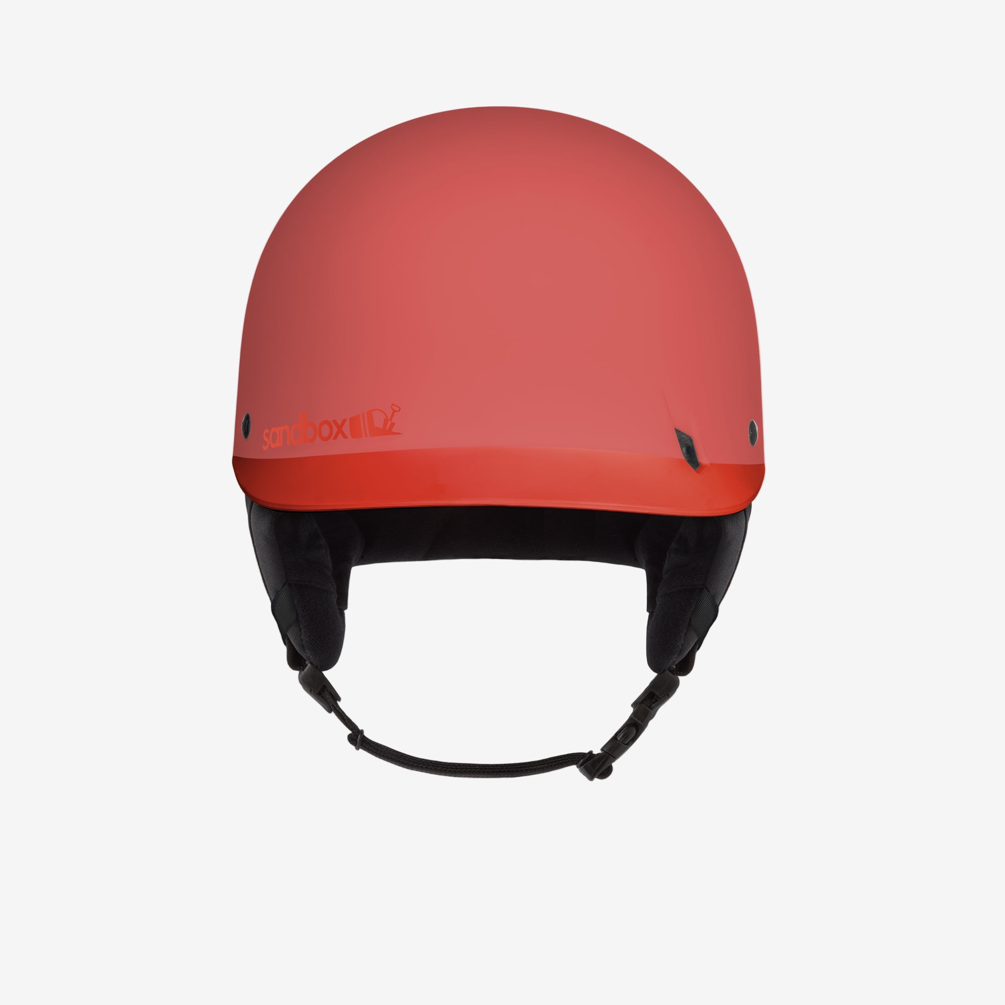 Sandbox Classic 2.0 Snow helmet in Vermilion with low-profile ABS shell and patented vent system, ideal for skiing and snowboarding protection.
