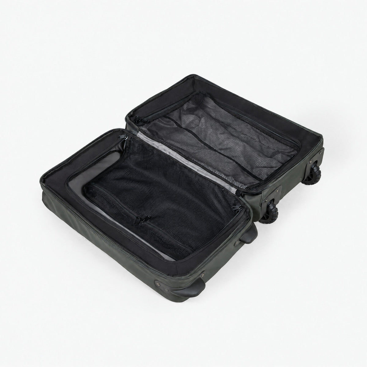 Endeavor Commuter Rolling Bag – Moss – open, empty