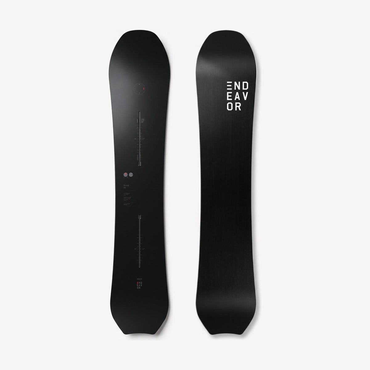 Endeavor Scout Pro Snowboard — Legacy, top and base side by side