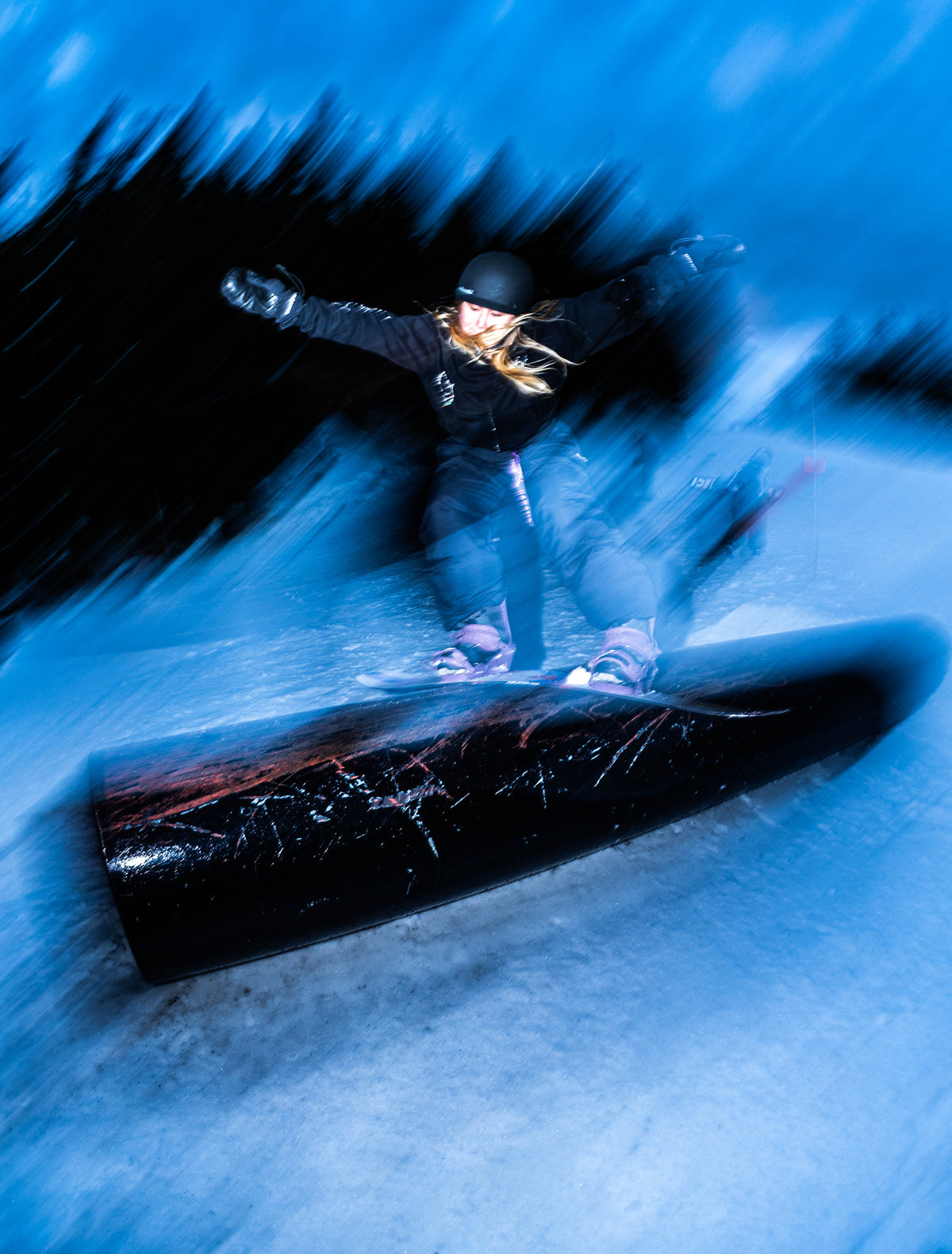 Rider on a rail in the Sandbox Profile. Photo: Isami Kiyooka.