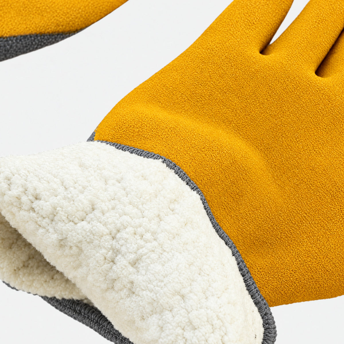Transform Workwear Glove – Grey / Mustard – sherpa fleece lining