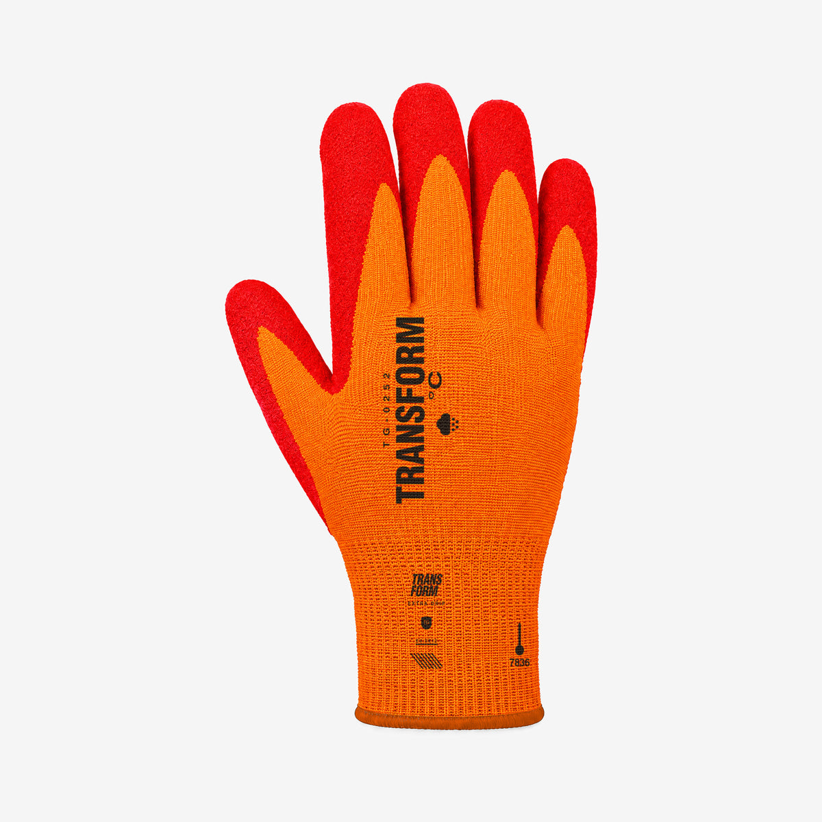 Transform Workwear Glove – Orange / Red – back