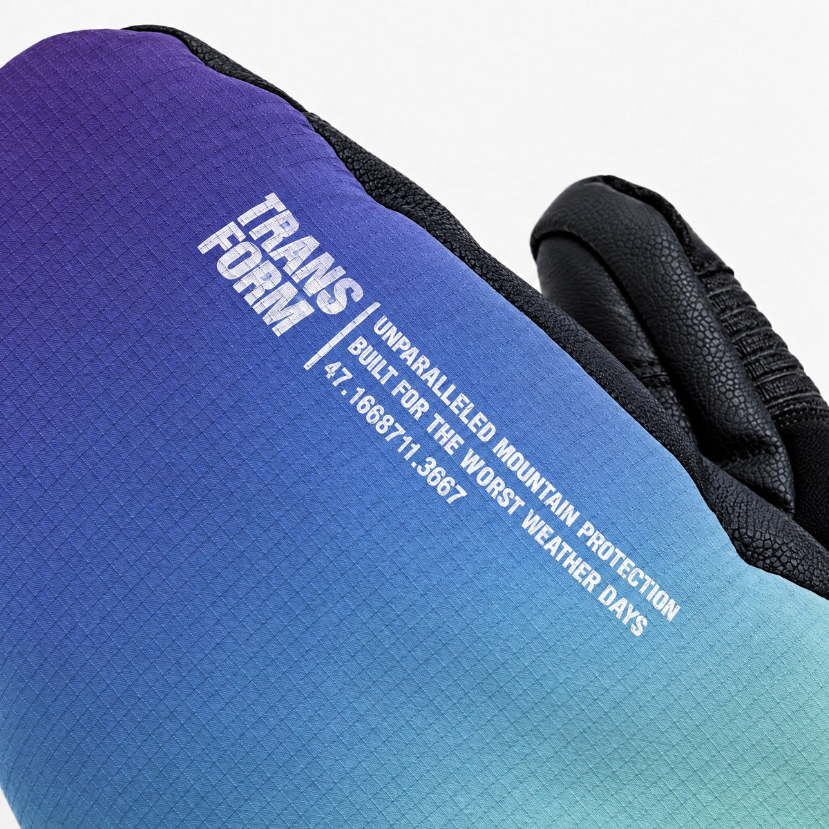 Transform KO Mitt – Sunset – back print detail