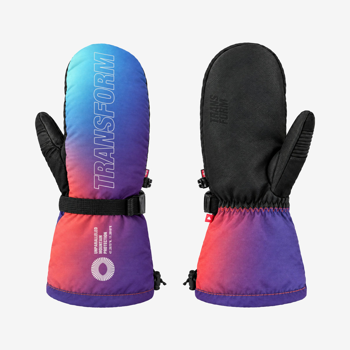 Transform KO Mitt Long – Sunset – right hand, back and palm