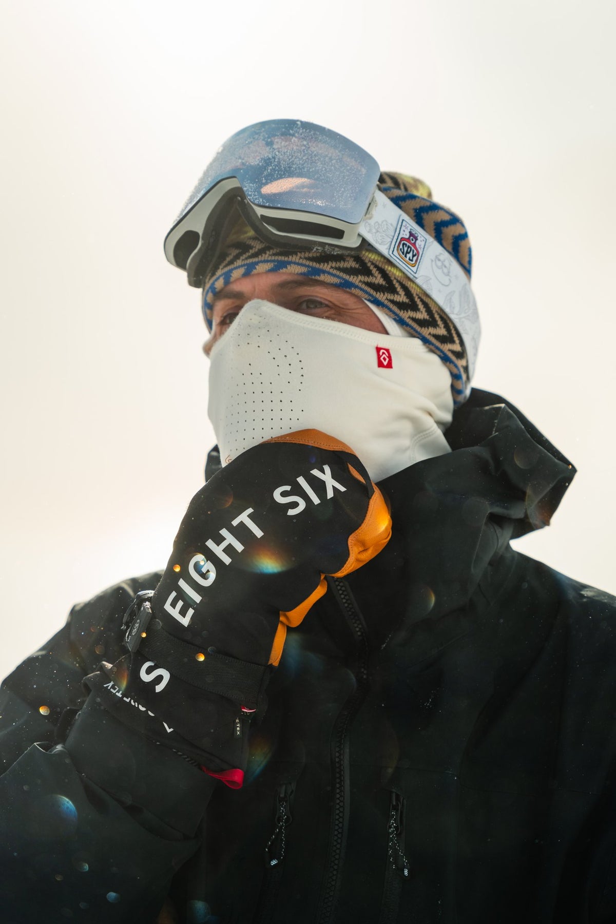Airhole rider in an Airhole face mask on the mountain