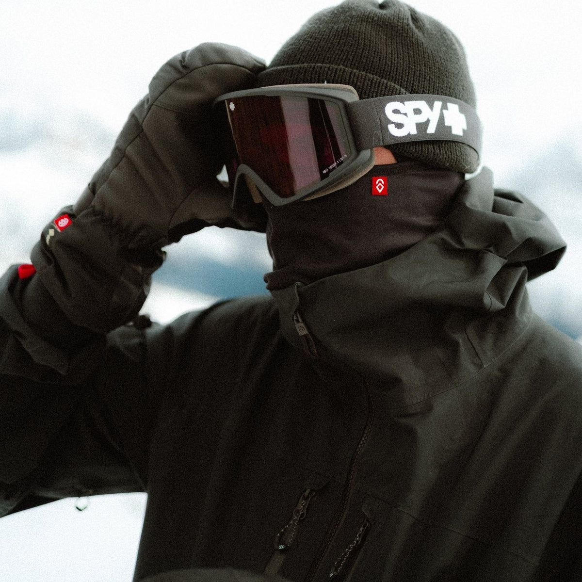 Rider in a black Airhole balaclava