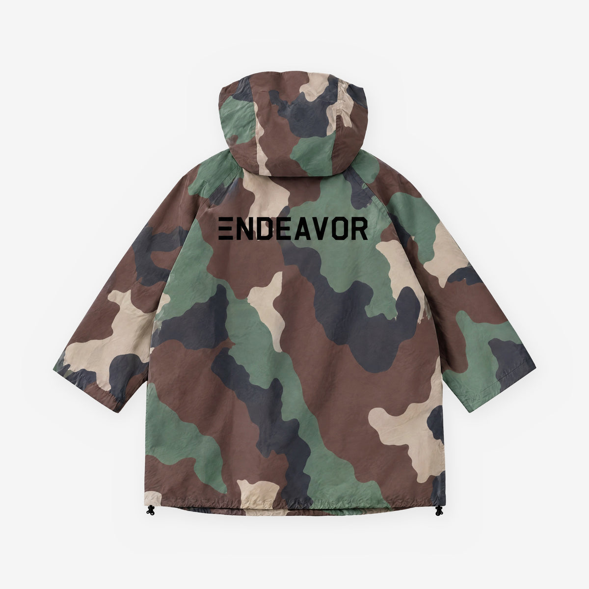 3L Scout Poncho Jacket Woodland Camo, back