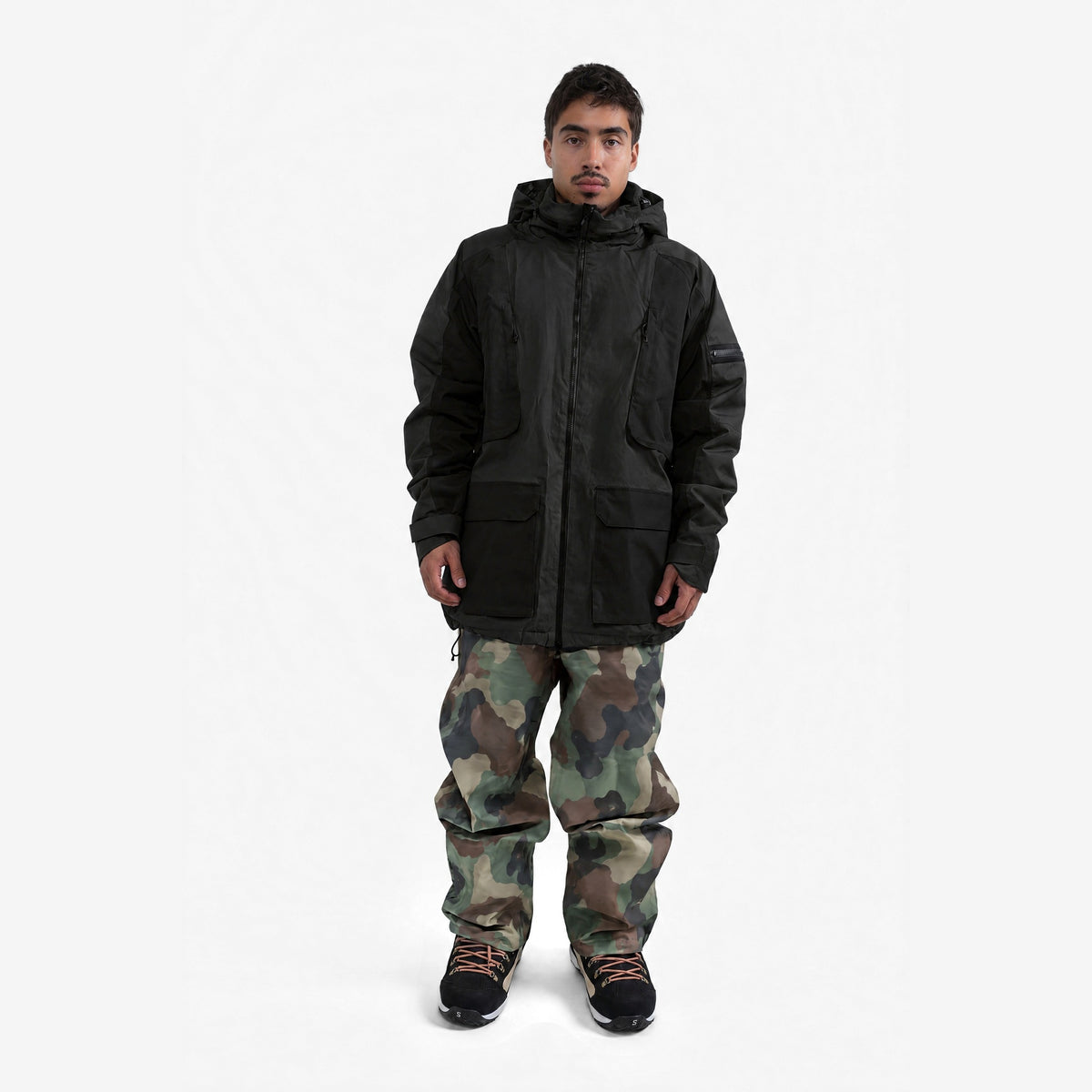 Endeavor 2L Patrol Insulated Jacket in Black, on model