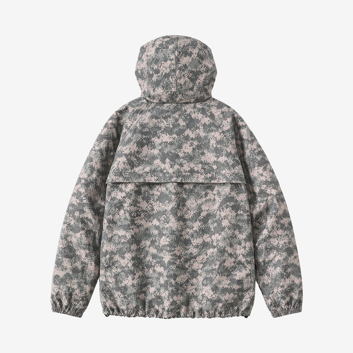 Endeavor 20K Windbreaker Limited Edition in Digi Ripstop Canvas, back flat lay showing the back flap
