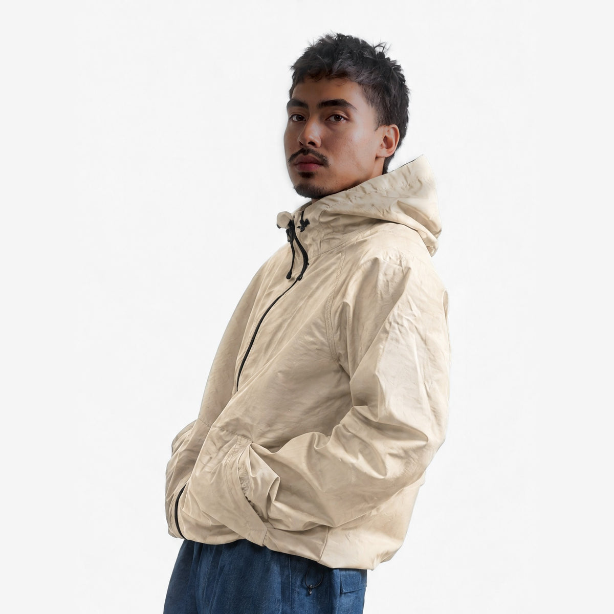 Endeavor 20K Windbreaker in Fiber, on model, waist-up