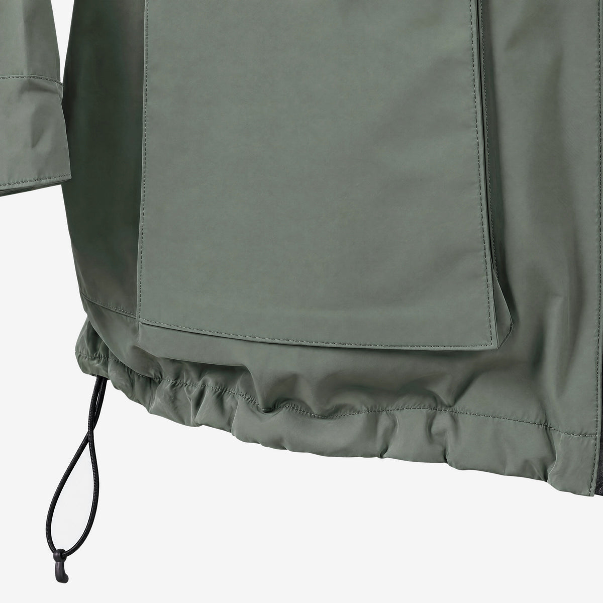 Endeavor 2L Patrol Jacket Moss, hem drawcord detail