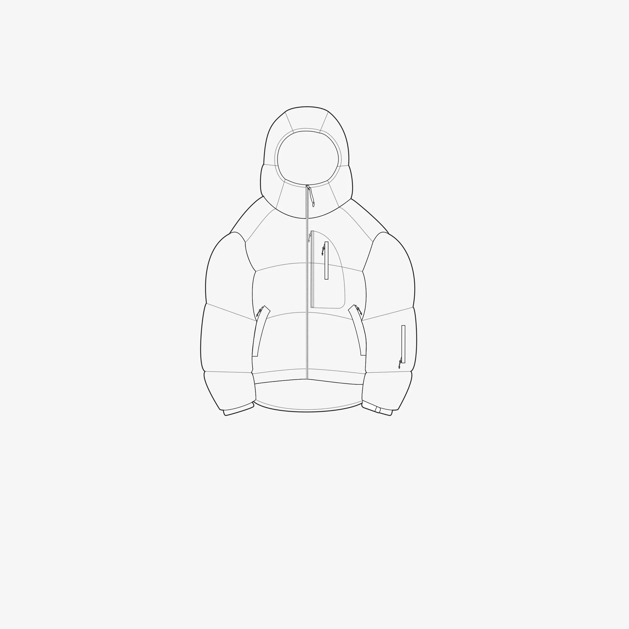 Elite Insulated Jacket technical drawing