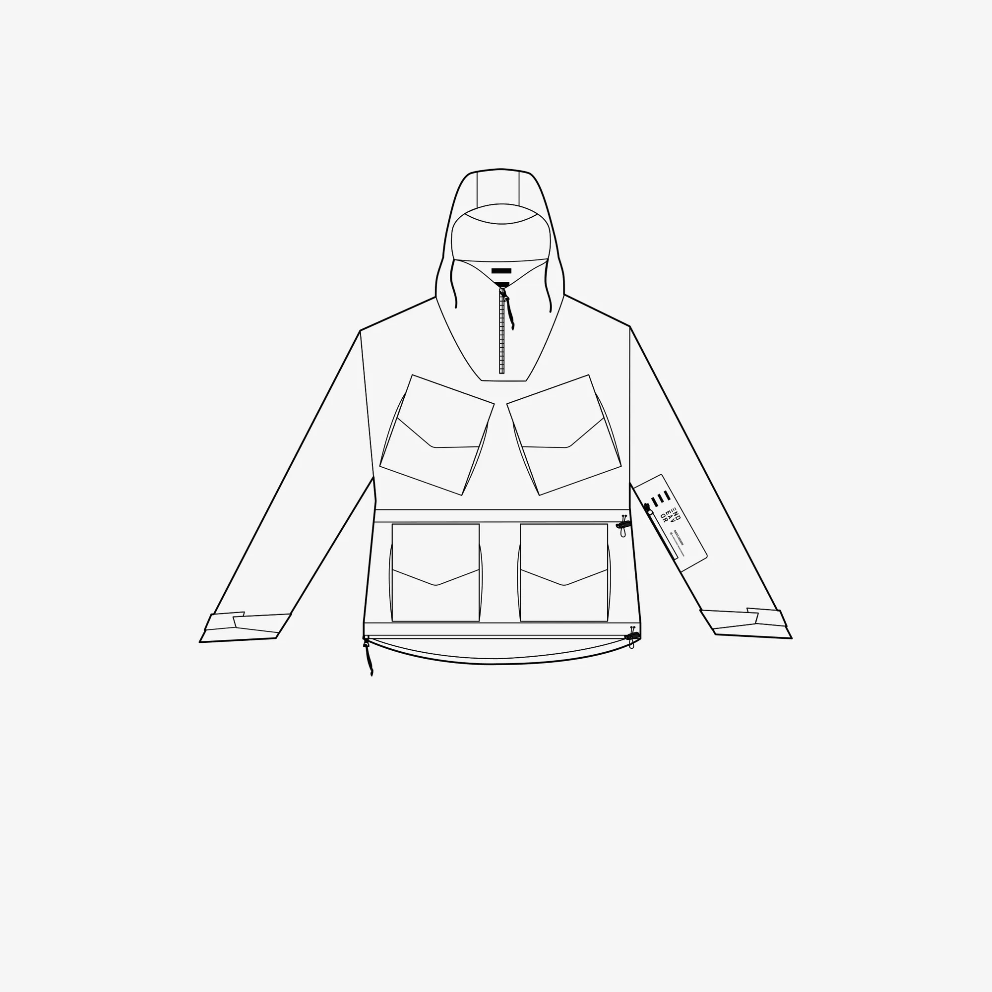 3L Scout Anorak technical drawing
